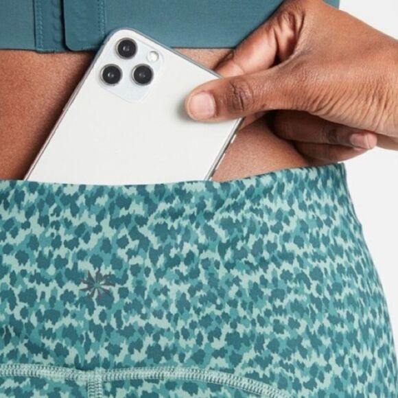 Athleta Teal Blue Ultimate Printed Shortie - Picture 6 of 8